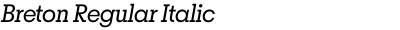 Breton Regular Italic